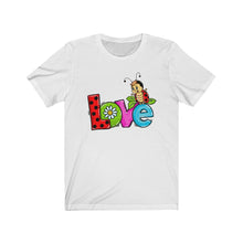 Load image into Gallery viewer, Love Ladybug Valentine&#39;s Day Unisex Jersey Short Sleeve Tee - Lili White Creations 