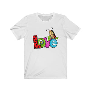 Love Ladybug Valentine's Day Unisex Jersey Short Sleeve Tee - Lili White Creations 