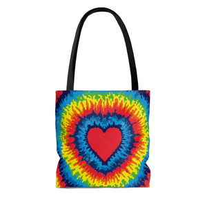 Heart Tye Dye Tote Bag - Lili White Creations 