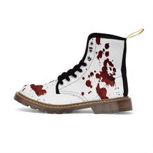 Load image into Gallery viewer, Blood Splatter Men&#39;s Canvas Boots - Lili White Creations 