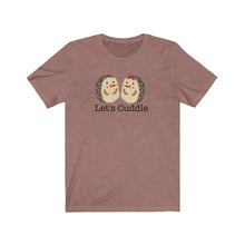 Load image into Gallery viewer, Let&#39;s Cuddle Hedgehog Pair / Couple / Friends Unisex Jersey Short Sleeve Tee - Lili White Creations 