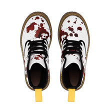 Load image into Gallery viewer, Blood Splatter Men&#39;s Canvas Boots - Lili White Creations 