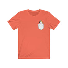 Load image into Gallery viewer, Guinea Pig in Pocket Unisex Jersey Short Sleeve Tee - Lili White Creations 