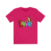 Load image into Gallery viewer, Love Ladybug Valentine&#39;s Day Unisex Jersey Short Sleeve Tee - Lili White Creations 