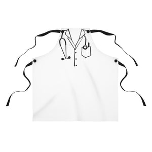 Medical Coat/ Lab Coat with Stethoscope Apron - Lili White Creations 