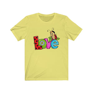 Love Ladybug Valentine's Day Unisex Jersey Short Sleeve Tee - Lili White Creations 