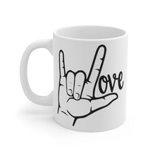 Load image into Gallery viewer, LOVE American Sign Language (ASL) Mug 11oz - Lili White Creations 