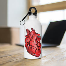 Load image into Gallery viewer, Anatomical Heart Stainless Steel Water Bottle - Lili White Creations 