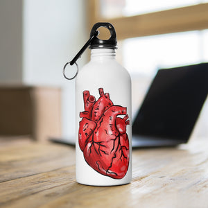 Anatomical Heart Stainless Steel Water Bottle - Lili White Creations 