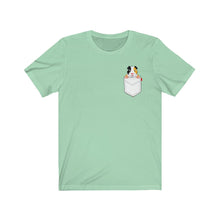 Load image into Gallery viewer, Guinea Pig in Pocket Unisex Jersey Short Sleeve Tee - Lili White Creations 