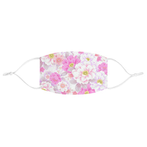 Pink and White Floral Fabric Face Mask - Lili White Creations 