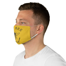 Load image into Gallery viewer, Just BEE Kind Yellow Fabric Face Mask - Lili White Creations 