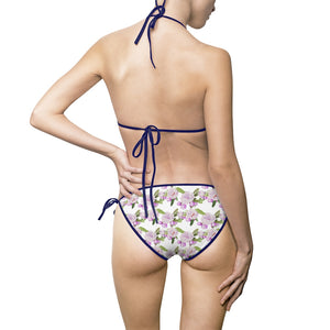 Purple Floral Women's Bikini Swimsuit - Lili White Creations 