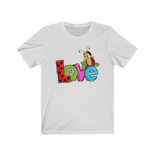 Load image into Gallery viewer, Love Ladybug Valentine&#39;s Day Unisex Jersey Short Sleeve Tee - Lili White Creations 