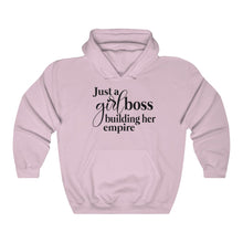 Load image into Gallery viewer, Just A Girl Boss Building Her Empire Unisex Heavy Blend Hooded Sweatshirt - Lili White Creations 