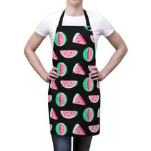 Load image into Gallery viewer, Watermelon Print Black Apron - Lili White Creations 