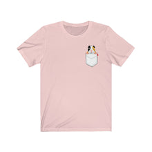 Load image into Gallery viewer, Guinea Pig in Pocket Unisex Jersey Short Sleeve Tee - Lili White Creations 