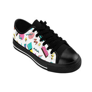 90s Print Women's Sneakers - Lili White Creations 