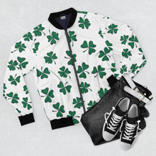 Load image into Gallery viewer, Shamrock AOP Bomber Jacket - Lili White Creations 