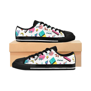 90s Print Women's Sneakers - Lili White Creations 