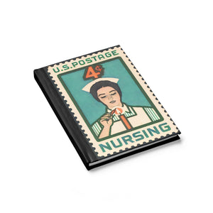 Vintage US Postage Stamp Nursing Journal - Ruled Line - Lili White Creations 