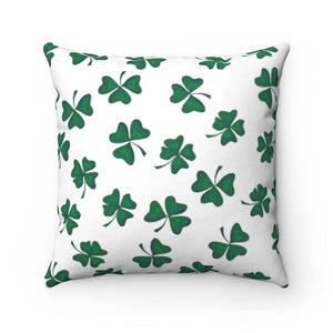 Shamrock Spun Polyester Square Pillow Case - Lili White Creations 