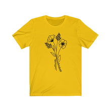 Load image into Gallery viewer, Cultivate Kindness Flowers Unisex Jersey Short Sleeve Tee - Lili White Creations 