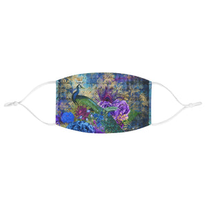 Peacock Fabric Face Mask - Lili White Creations 