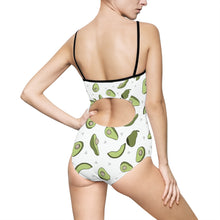 Load image into Gallery viewer, Avocado Print Women&#39;s One-piece Swimsuit - Lili White Creations 