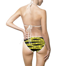 Load image into Gallery viewer, Crime Scene Tape Women&#39;s Bikini Swimsuit - Lili White Creations 