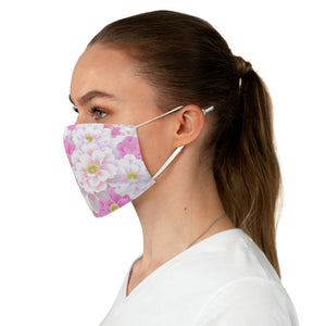 Pink and White Floral Fabric Face Mask - Lili White Creations 