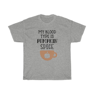 My Blood Type is Pumpkin Spice Unisex Heavy Cotton Tee