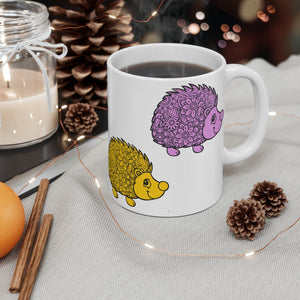 Multi-Color Hedgehog Mug 11oz - Lili White Creations 