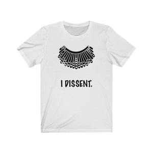 I Dissent. Dissent Collar Unisex Jersey Short Sleeve Tee - Lili White Creations 