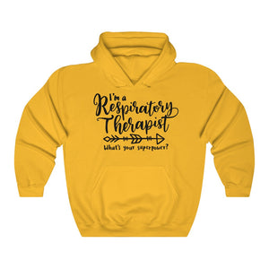 I'm a Respiratory Therapist. Whats your Superpower? Unisex Heavy Blend Hooded Sweatshirt - Lili White Creations 