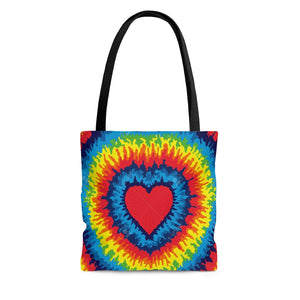 Heart Tye Dye Tote Bag - Lili White Creations 