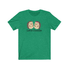 Load image into Gallery viewer, Let&#39;s Cuddle Hedgehog Pair / Couple / Friends Unisex Jersey Short Sleeve Tee - Lili White Creations 