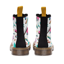 Load image into Gallery viewer, 90s Print Women&#39;s Canvas Boots - Lili White Creations 