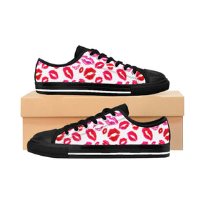 Lips Valentine's Day Women's Sneakers - Lili White Creations 