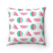 Load image into Gallery viewer, Watermelon Print Spun Polyester Square Pillow Case - Lili White Creations 