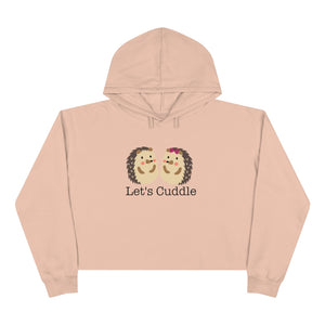 Let's Cuddle Hedgehog Crop Hoodie - Lili White Creations 