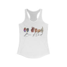 Load image into Gallery viewer, Be Kind Sign Language Women&#39;s Tri-Blend Racerback Tank - Lili White Creations 