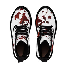 Load image into Gallery viewer, Blood Splatter Women&#39;s Canvas Boots - Lili White Creations 