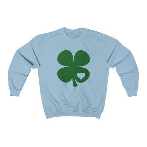 Shamrock Heart Unisex Heavy Blend™ Crewneck Sweatshirt - Lili White Creations 