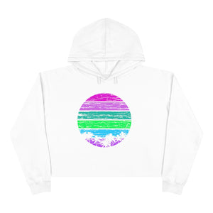 Retro 80s Design Crop Hoodie - Lili White Creations 