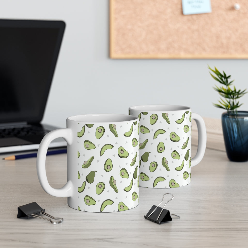 Avocado Print Mug 11oz - Lili White Creations 