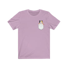 Load image into Gallery viewer, Guinea Pig in Pocket Unisex Jersey Short Sleeve Tee - Lili White Creations 