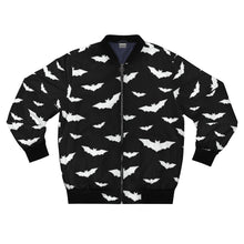 Load image into Gallery viewer, Black Bats Unisex AOP Bomber Jacket - Lili White Creations 