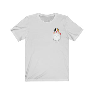 Guinea Pig in Pocket Unisex Jersey Short Sleeve Tee - Lili White Creations 