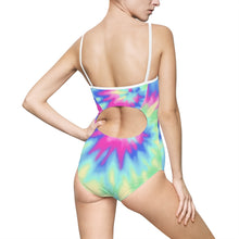 Load image into Gallery viewer, Pastel Tye Dye Women&#39;s One-piece Swimsuit - Lili White Creations 